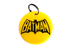 Batman Llavero Dc Comics Plastico Antiguo Retro Superheroes Amarillo