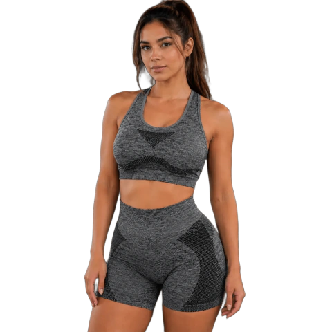 Conjunto Shorts Empina Bumbum e Top Academia Fitness Premium | REF: CJ010
