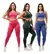 Kit 3 Conjuntos Academia Calça Legging e Top Cós Alto | REF: CJ005 na internet