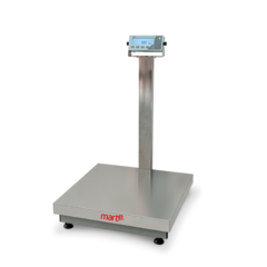 BALANÇA ELETRÔNICA MARTE - LINHA INDUSTRIAL - MODELO LS100 - CAPACIDADE 101K X 20G - PLATAFORMA INOX 50X50CM - COLUNA INOX - COD. LS100.5050.COL