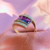 Anillo baguettes y cubics - Exótica Joyas