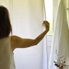 Cortina de baño gasa - Precio con transferencia: $88.000