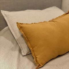Funda de edredón de tusor rayado percal blanco abajo en internet