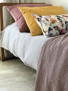 Funda de edredón de tusor color / percal blanco abajo, incluye dos fundas de almohadón 50x70 - comprar online