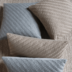 Almofada Cinza de Sofá e Cama Tressê Lyon 50x50 - loja online