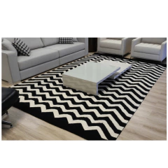 Tapete Sala e Quarto Chevron Preto - comprar online