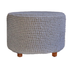 Puff Cinza de Sala e Quarto