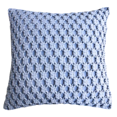 Almofada Cinza de Sala e Quarto Macramê Cashmere 50x50