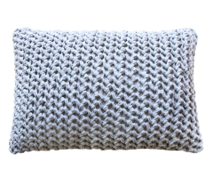 Almofada Cinza de Cama Gênova 50x70