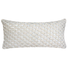 Almofada Off White de Sala e Quarto Macramê Cashmere 30x60
