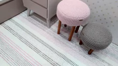 Tapete Quarto infantil Rosa Moderno - comprar online