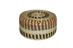 Puff de Palha e Couro M