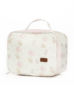 ​MOCHILA CON LONCHERA INFANTIL AMPARO CONEJOS ROSA - Anidando Deco