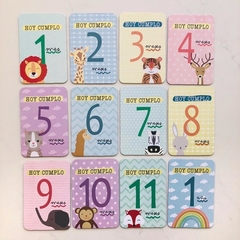 Tarjetas para fotos de bebés Mes a Mes