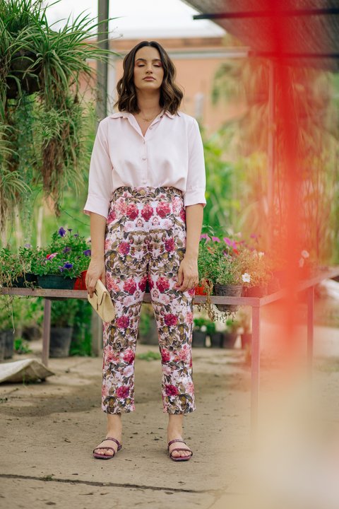 Pantalón Crisantemo Flores - comprar online