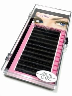 CÍLIOS FIO A FIO ALINHADOS NAVINA BLACK - 8mm (P) - comprar online
