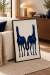 Quadro Decorativo Cavalos Abstratos Azul na internet