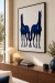 Quadro Decorativo Cavalos Abstratos Azul - comprar online