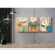 Conjunto 3 Quadros Decorativos Floral Abstrato - comprar online