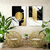 Kit 2 Quadros decorativos canvas geométricos Dourado Marmorizado - comprar online