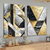Kit 2 Quadros decorativos canvas Geométricos Dourado para sala - comprar online