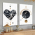Kit 2 Quadros decorativos canvas Coração para sala na internet