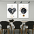 Kit 2 Quadros decorativos canvas Coração para sala - Delivery Quadros