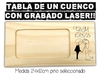 Tabla de un cuenco con grabado laser boda Casamientos. Regalos de souvenirs.