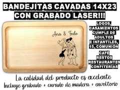 Tabla bandeja cavada con grabado laser. Super utilizables, regalos originales y utilizables! - PICATABLAS GRABADO LASER
