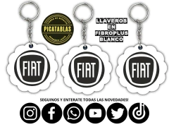 PACK DE 10 LLAVEROS CON GRABADO DE LOGOS