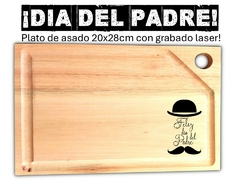 DIA DEL PADRE. Regalos corporativos. Plato de asado con grabado laser