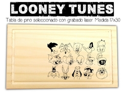 LOONEY TUNES Tabla de picadas multiuso con grabado laser. Regalos de cumpleaños
