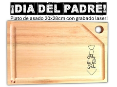 DIA DEL PADRE - Plato de asado con grabado laser. Regalos corporativos