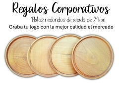 Platos de asado con grabado laser. Regalos corporativos, grabado de logos.