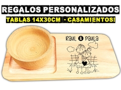 Tablas personalizadas con grabado laser para casamientos regalos originales - PICATABLAS GRABADO LASER