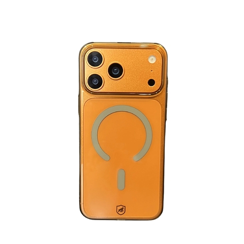 Capa Case iPhone 17 Pro Max Laranja Transparente MagSafe - comprar online