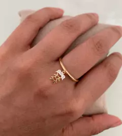 Anel Pigente Menina - Aro 18 (Cód. 4060)