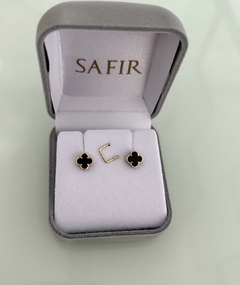 Brinco Trevo Preto (Cód. 10031) - comprar online