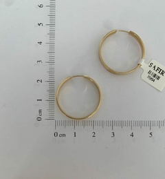 Brinco Argola Larga 23mm (Cód. 7064) - Safir - @joiassafir - Joias de Ouro 18k Certificadas - Entregamos para todo o Brasil  - (91) 98737-5105