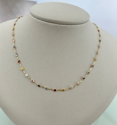 Cordão Pedras Coloridas Zirc. 45cm 3.78 (Cód. 10019) - comprar online