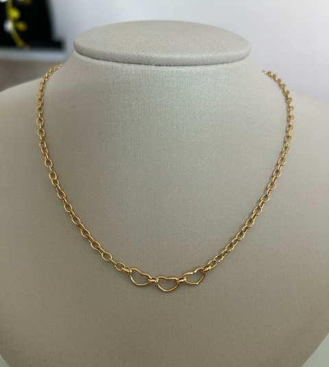 Cordão 3 Corações 46cm 3.06 (Cód. 7048) - comprar online