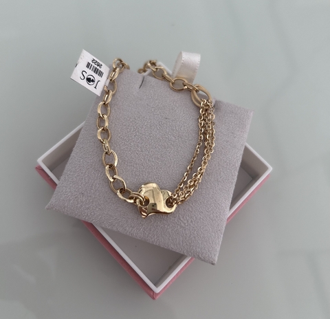 Pulseira Elos com Detalhe Coração Cód. 2622