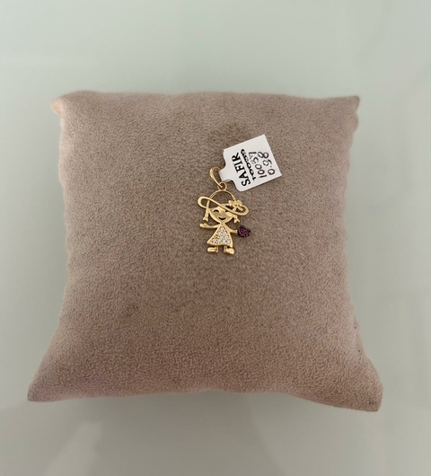 Pingente Menina Coração (Cód. 10037)