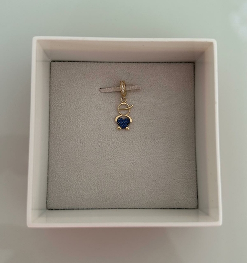 Pingente Menino Coração Azul (Cód. 10090-1)