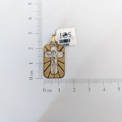 Pingente Placa Vazada com Cristo (Cód. 2589) - comprar online