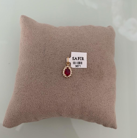 Pingente Zircônia Gota Cravejada (Cód. 3671)