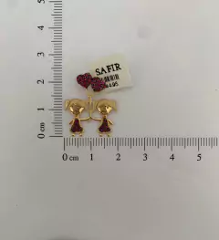 Pingente Duas Meninas com Corações (Cód. 4495) - comprar online