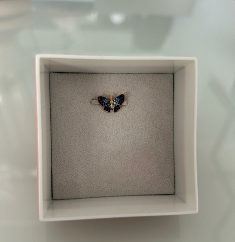 Pingente Borboleta Azul Cravejada (Cód. 7069)