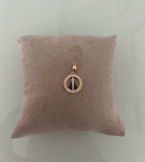 Pingente Berloque NS Aparecida Círculo (Cód. 7623)