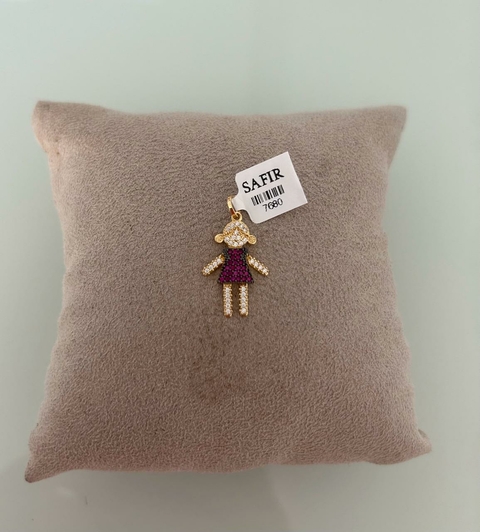 Pingente Menina Cravejada (Cód. 7680)